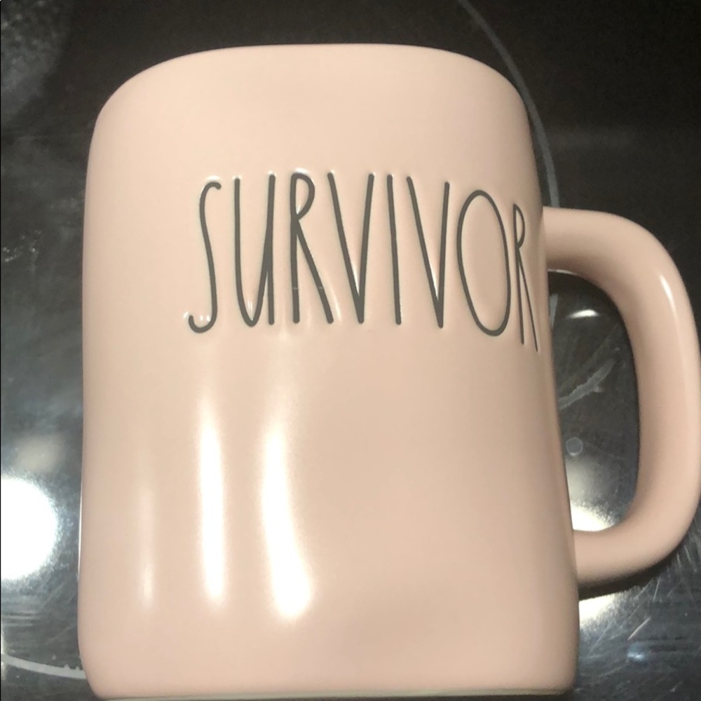 Rae Dunn pink Survivor coffee mug